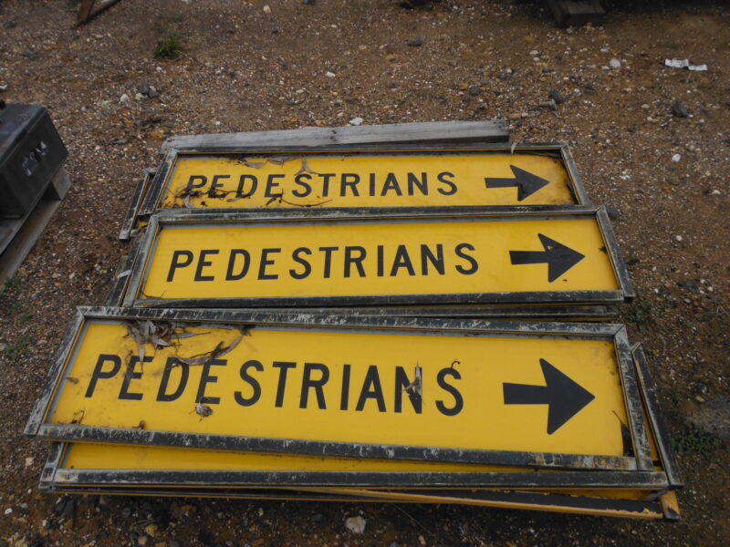 Pedestrian signs (Lot 134)