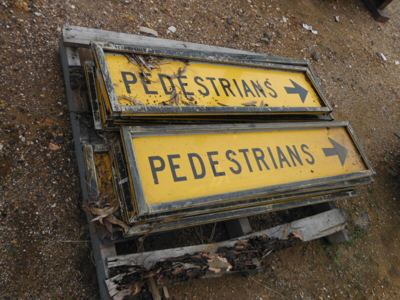 Pedestrian signs (Lot 134)