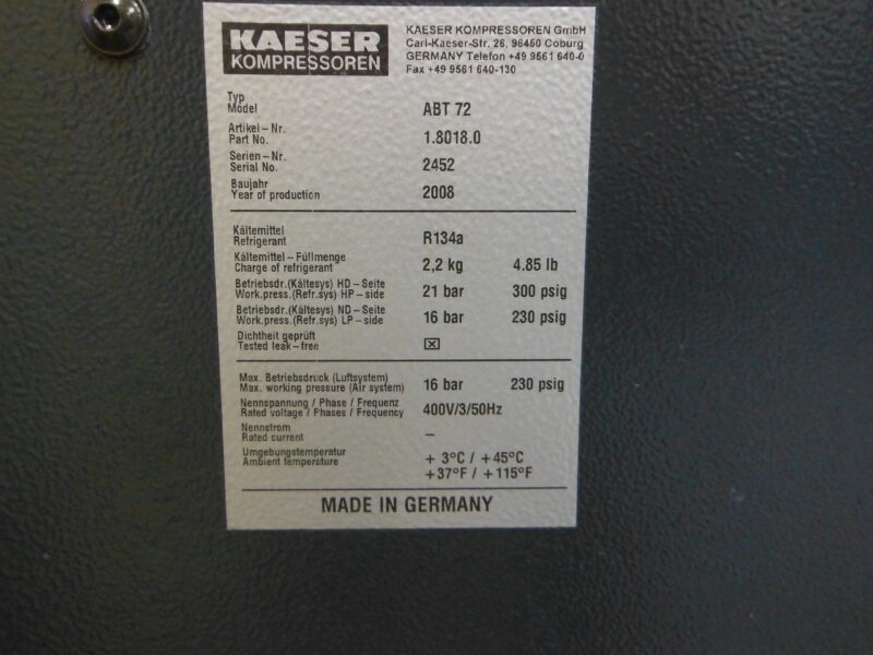 Kaeser Screw compressor (D01011)